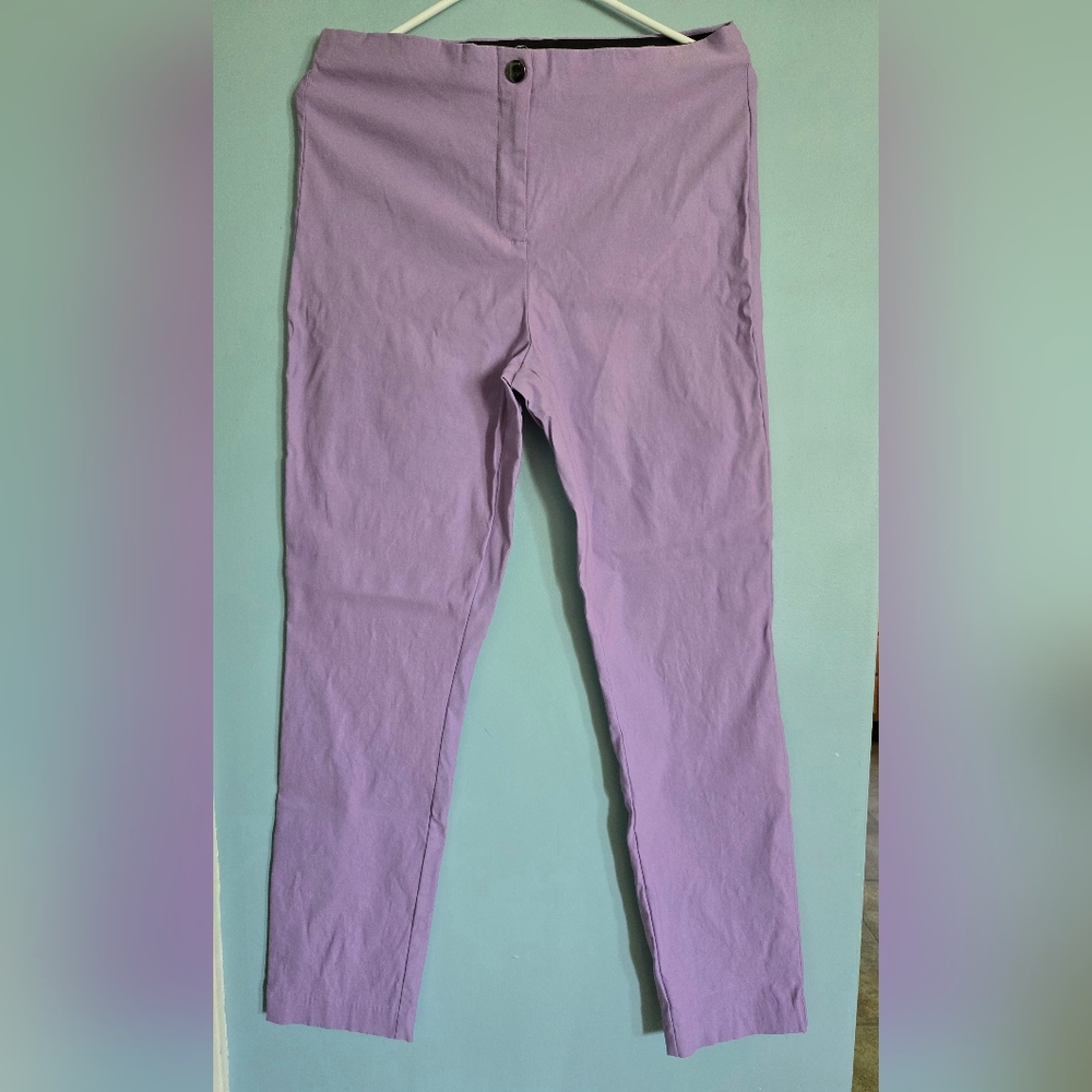 Spring! Violets & Roses Lavender Color Skinny Pants Sz 10 Very Good Condition